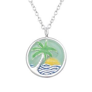 Sterling Silver Coastal Ocean Necklace​